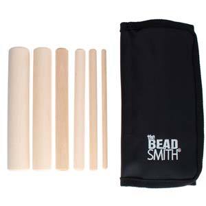 Wood Mandrel Set of 6, wooden mandrels with storage pouch, tol1175