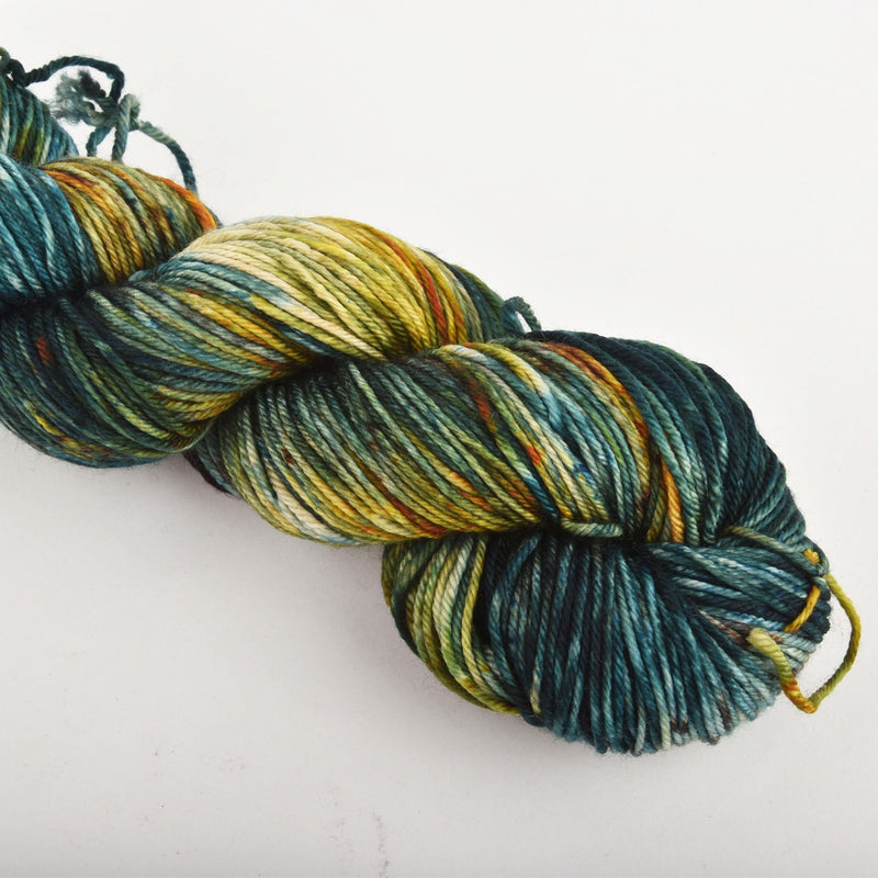Hand Dyed Wool Yarn 100% SW Extrafine Merino, Captain Jack, 115g, Yrn0007