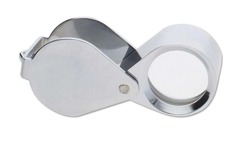 Jewelers Eye Loupe 10x, chrome magnifier, tol1170