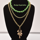 1 yard Green Chain, Enamel Coated and Gold Plated, Curb Link, 6mm links, fch1284a