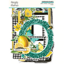 Vintage Lemon Twist Chipboard Frames for Photos by Simple Stories - 6 Bright Vintage Cardstock Ephemera Pieces for Scrapbooking, junk journaling pap0034