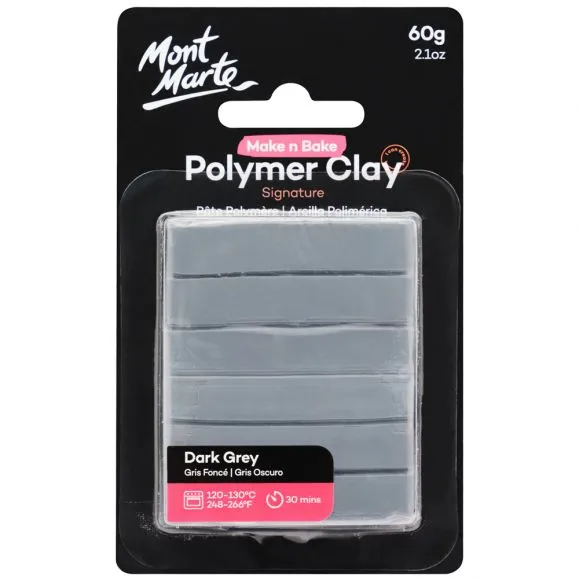 Make n Bake Polymer Clay, Dark Grey/Gray, 60g, cla0069