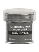 Embossing Powder Gunmetal Dark Grey, 1oz Jar by Ranger - Textured Cardmaking, Scrapbooking, Papercrafting, Junk Journals! emb0009