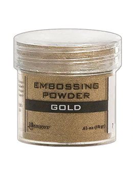 Embossing Powder Gold, 1oz Jar by Ranger - Textured Cardmaking, Scrapbooking, Papercrafting, Junk Journals! emb0007