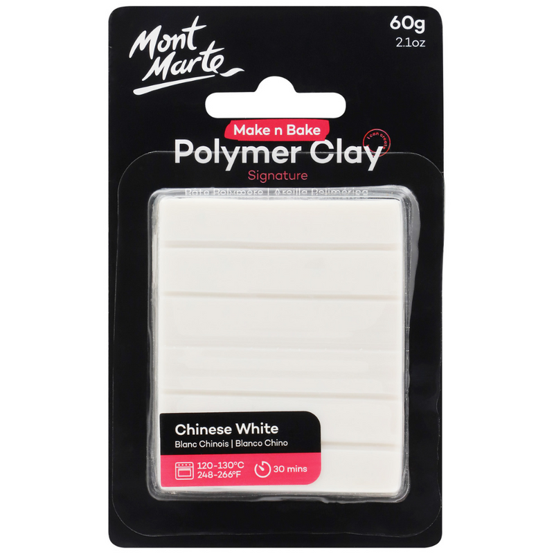 Make n Oven Bake Polymer Clay, Chinese White, 60g, cla0078
