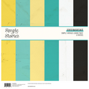 Simple Vintage Lemon Twist Basics KIT by Simple Stories - 12x12" Pieces, Bright Paper Pack for Scrapbooking, junk journaling pap0042