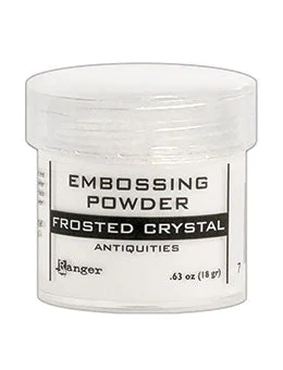 Embossing Powder Frosted Crystal Clear, 1oz Jar by Ranger - Textured Cardmaking, Scrapbooking, Papercrafting, Junk Journals! emb0005