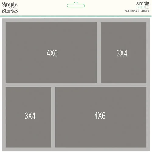 Scrapbook Paper Simple Pages Template - Design 1, pap0079