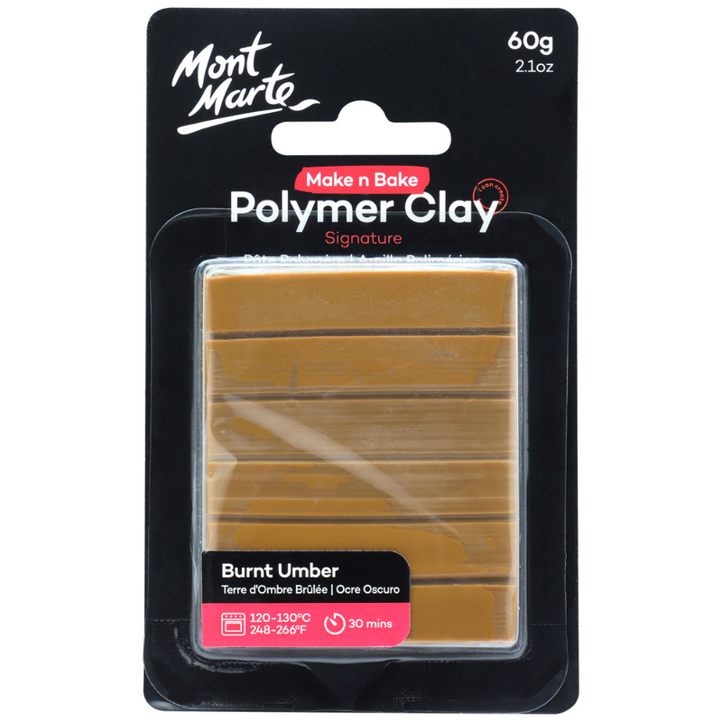 Make n Oven Bake Polymer Clay, Burnt Umber Brown, 60g, cla0073