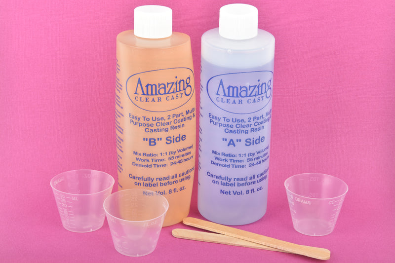 16oz Amazing Clear Cast RESIN Kit, Clear Jewelry Resin Starter Kit, plastic cups, doming kit, Jeweler Grade Clear Epoxy Resin, adh0036