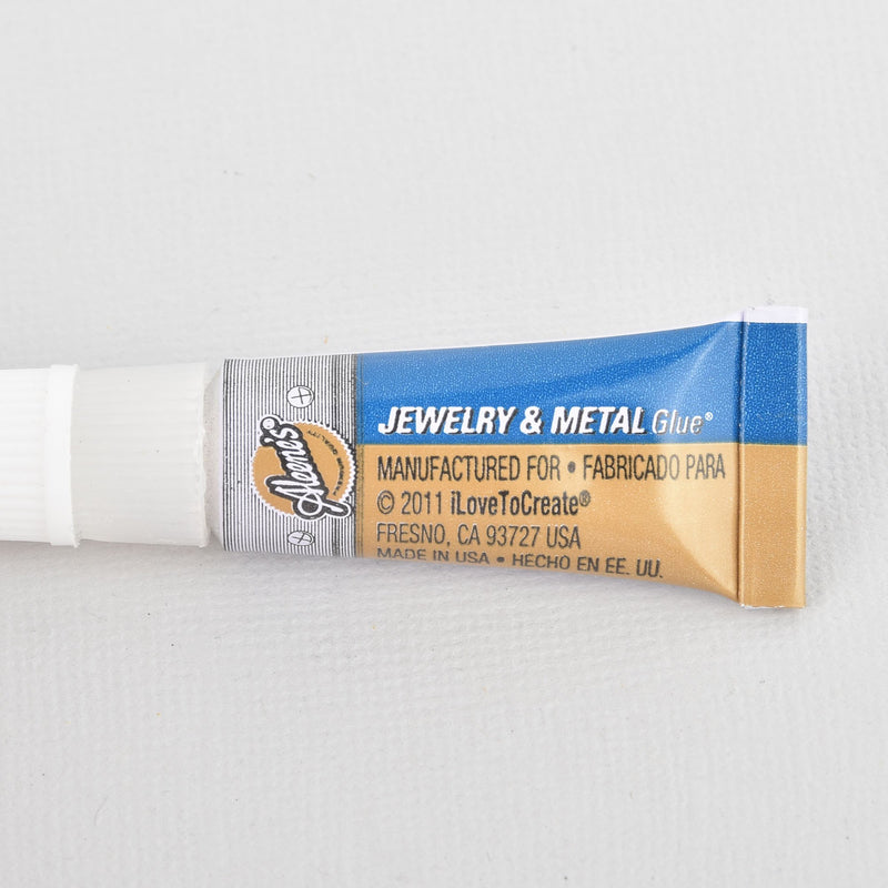 Aleene's Jewelry Metal Glue for Jewelry Making, Crafts, 3mL tube, 0.1 oz., adh0040