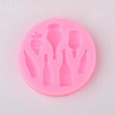 WINE LOVER Resin Mold, Silicone Mold to make shaped cabochons, kawaii, reusable, 2-3/4" round mold makes 7 shapes, tol0764