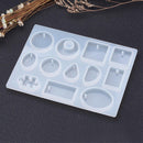 RESIN Mold, Silicone Mold to make Charms & Pendants, reusable, mold makes 12 different shapes and sizes, tol0876