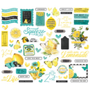Simple Vintage Lemon Twist Bits & Pieces by Simple Stories - 60 Bright Vintage Cardstock Ephemera Pieces for Scrapbooking, junk journaling pap0030