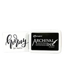 Jet Black Archival Ink™ Pads by Ranger, acid free permanent waterproof ink, 2x3" ink pad pap0048