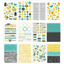 Sticker Book, Vintage Lemon Twist by Simple Stories - 638 Bright Vintage Stickers for Scrapbooking, junk journaling pap0033