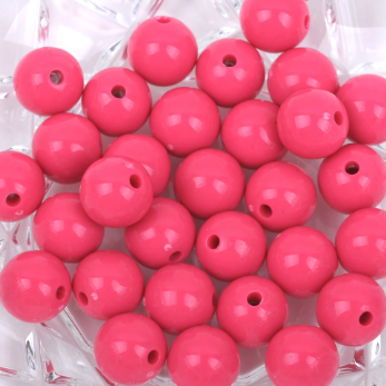12mm HOT PINK Acrylic Bubblegum Beads, package of 30 beads,  bac0322
