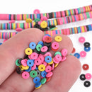 5mm Recycled Vinyl Beads MULTI  COLOR, 16" strand x550-575 beads bac0348