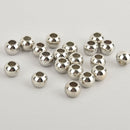 50 Large Hole Beads, Silver CCB Acrylic, 10mm, bac0371