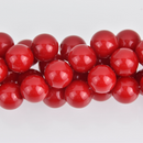 16mm Crimson Red Acrylic Bubblegum Beads, Round Smooth, x20 beads, bac0426
