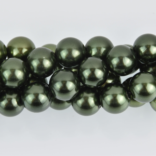 16mm Forest Green Acrylic Bubblegum Beads, Round Smooth, x20 beads, bac0428