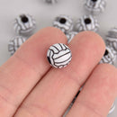 12mm VOLLEYBALL Round Acrylic Beads . bubblegum beads, x25 beads, bac0433