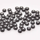 7mm Heart Beads, Black with White Hearts, x50 acrylic beads bac0437