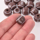 20 FOOTBALL Acrylic Beads bubblegum beads 16mm bac0444