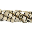 4mm Hematite Cube Beads, LIGHT GOLD Gemstone full strand Gem0246