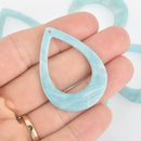 4 Acrylic Teardrop Charms SKY BLUE Terrazzo 1.75" chs5824