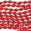 12mm Teardrop Briolette Crystal RUBY RED . full strand  bgl0026