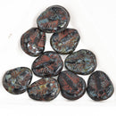 BLACK PICASSO TRILOBYTE Czech Pressed Glass Beads . 10x13mm . bgl0190