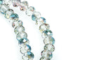 8mm Crystal Rondelle Beads, NORTHERN LIGHTS, Faceted Glass Beads, Precision Cut, full strand,  bgl1320
