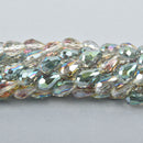 15mm Teardrop Briolette Crystal NORTHERN LIGHTS AB, strand, 17 beads, bgl1011