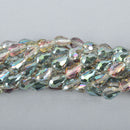 12mm Teardrop Briolette Crystal NORTHERN LIGHTS AB full strand, 21 beads, bgl1577