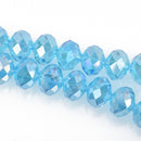 16mm Large BLUE AB Crystal Beads, Transparent Glass, strand, 25 beads, bgl1623