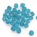 10mm Matte TURQUOISE BLUE Glass Beads Round x10 beads bgl1647
