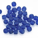 10mm Matte COBALT BLUE Glass Beads Round x10 beads bgl1655