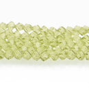 6mm Helix Crystal Beads Faceted PERIDOT GREEN Transparent Glass x100 bgl1668