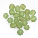 10mm Matte GRASS GREEN Glass Beads Round x10 beads bgl1680