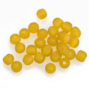 10mm Matte GOLDEN YELLOW Glass Beads Round x10 beads bgl1681