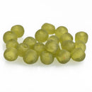 10mm Matte KELLY GREEN Glass Beads Round x10 beads bgl1685