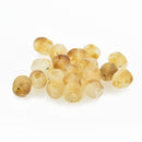 10mm Matte AMBER TAN Glass Beads Round x10 beads bgl1718