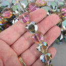 16mm Heart Beads Crystal NORTHERN LIGHTS AB, 10 beads, bgl1793