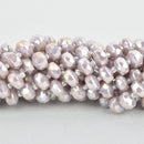 9mm PURPLE Lavender RONDELLE SAUCER Crystal Glass Beads x39 beads bgl1823