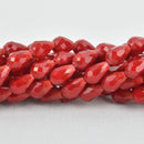 12mm Teardrop Briolette Crystal DARK RED Beads x29 beads bgl1826