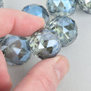 20mm BLUE Vitrail Round Crystal Glass Beads, Faceted, 8 beads, bgl1833