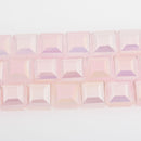 12mm Light Pink AB Square Crystal Glass Beads x15 beads bgl1857