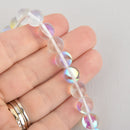 10mm Clear AB Mermaid Glass Beads, smooth round, 10 beads, bgl1897