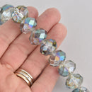16mm NORTHERN LIGHTS RONDELLE Faceted Crystal Glass Beads, 10 beads, bgl1967